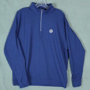 Holderness & Bourne Westland Pullover Mens Large Navy Blue Outpost Club Golf